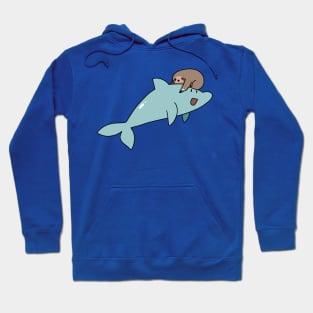 Sloth Riding a Dolphin Hoodie